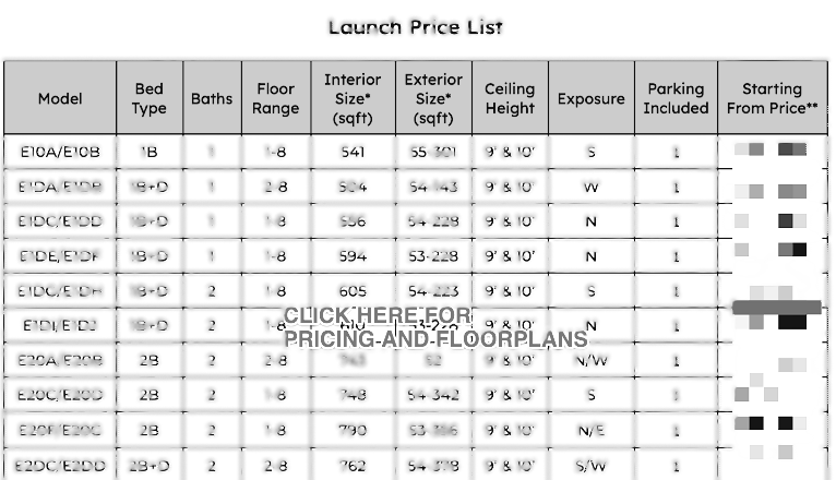 Price-List Brooklin Trails Homes