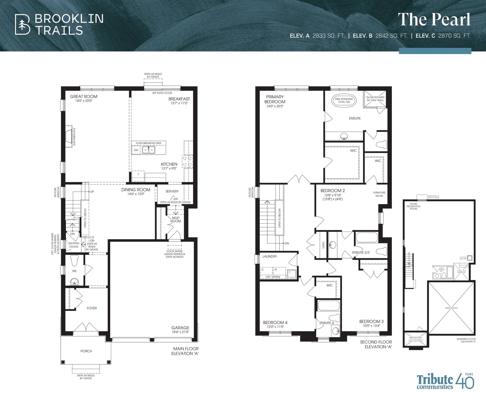 Tri Brooklin Double Car Garage Homes 1 Floor Plan