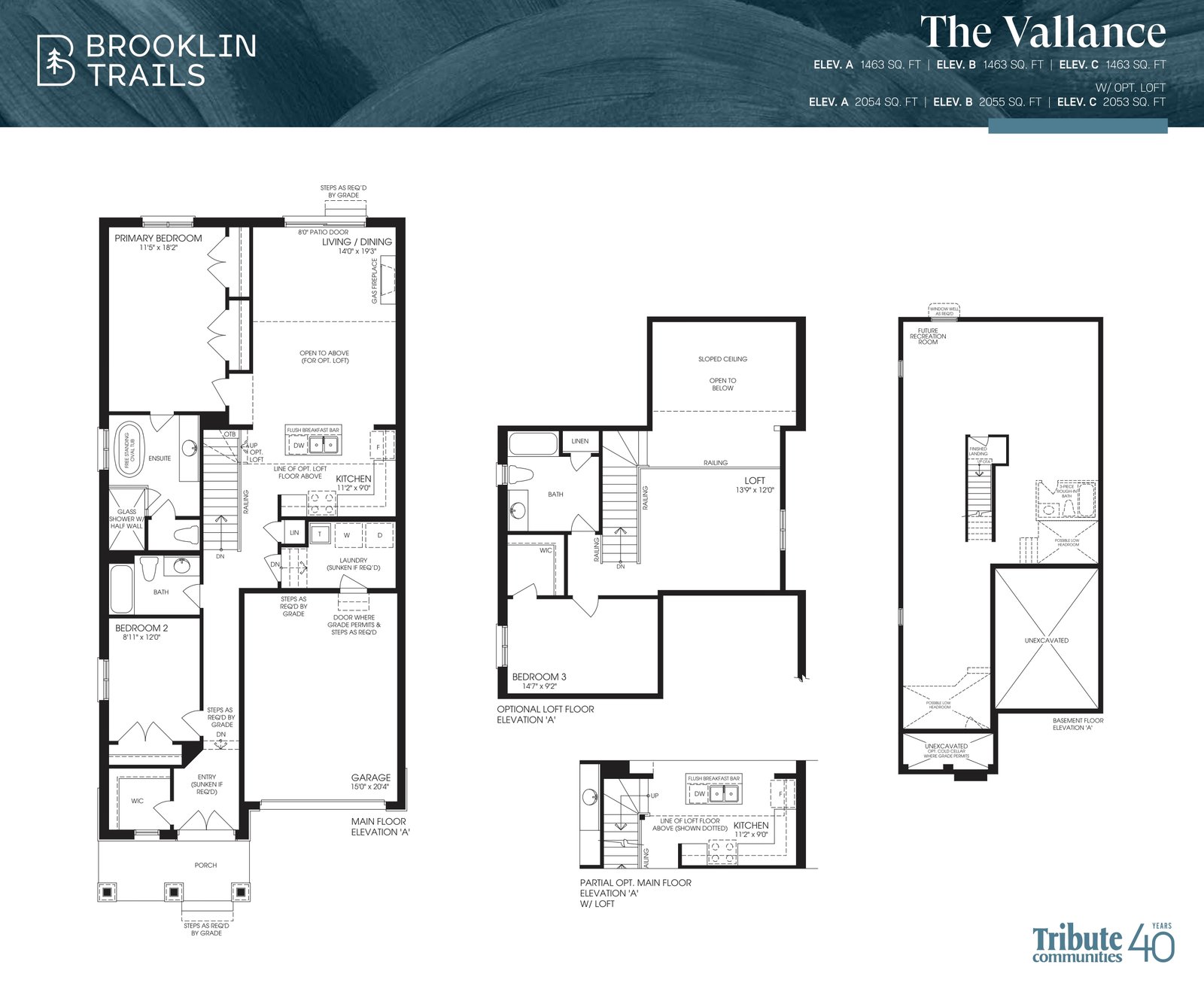 Tri Brooklin Double Car Garage Homes 3 Floor Plan