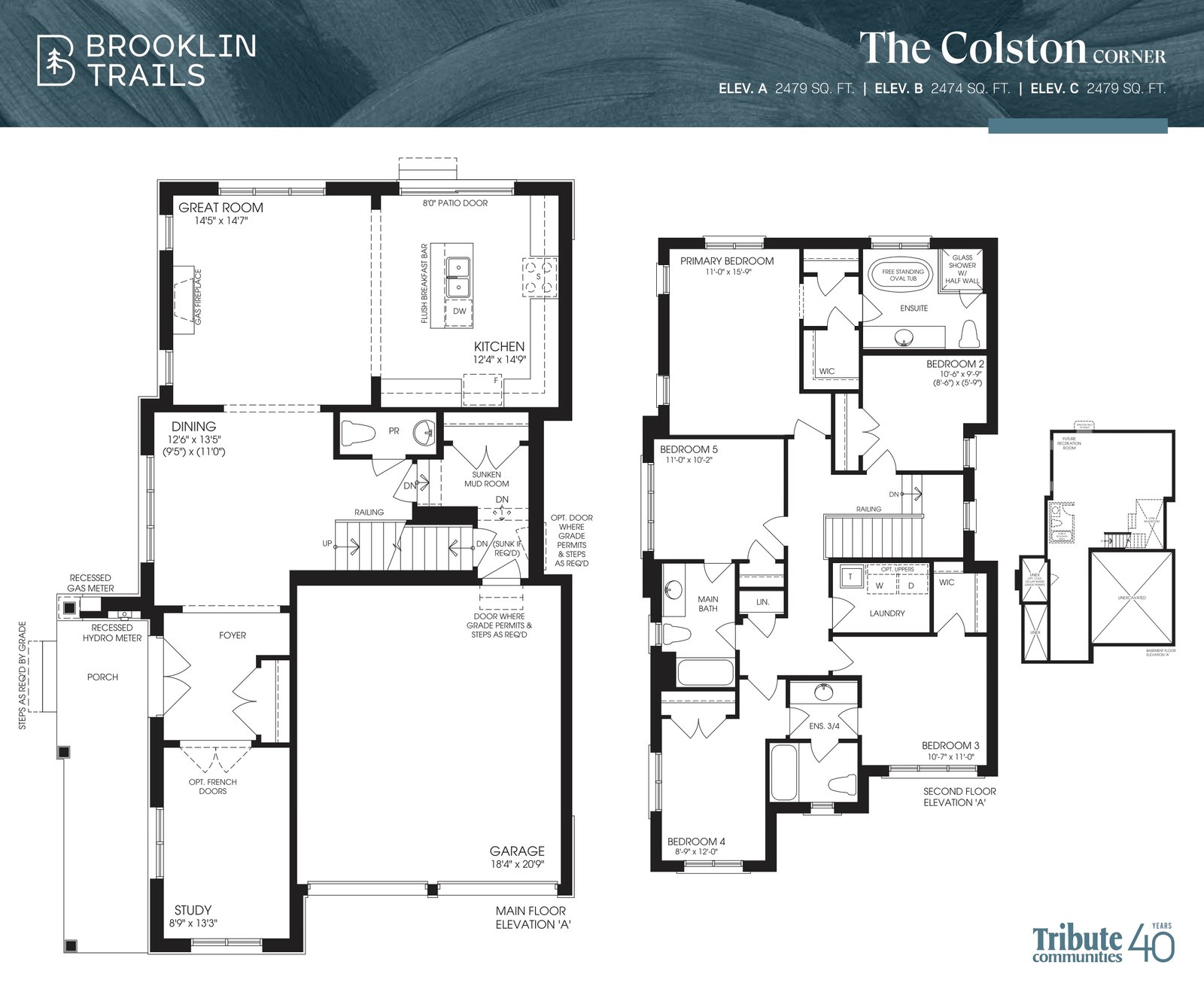 Tri Brooklin Double Car Garage Homes 4 Floor Plan