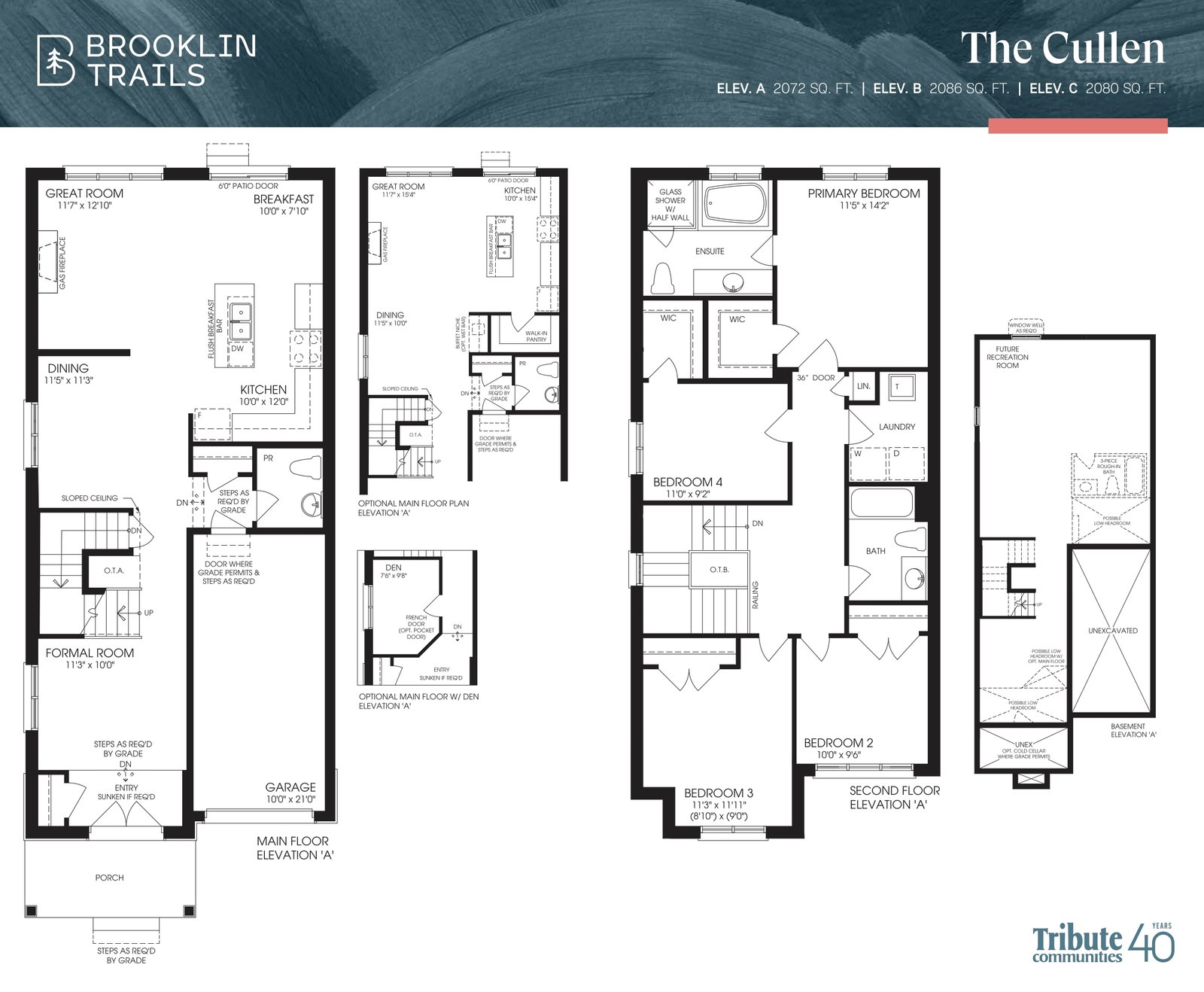 Tri Brooklin Single Car Garage Homes 2 Floor Plan