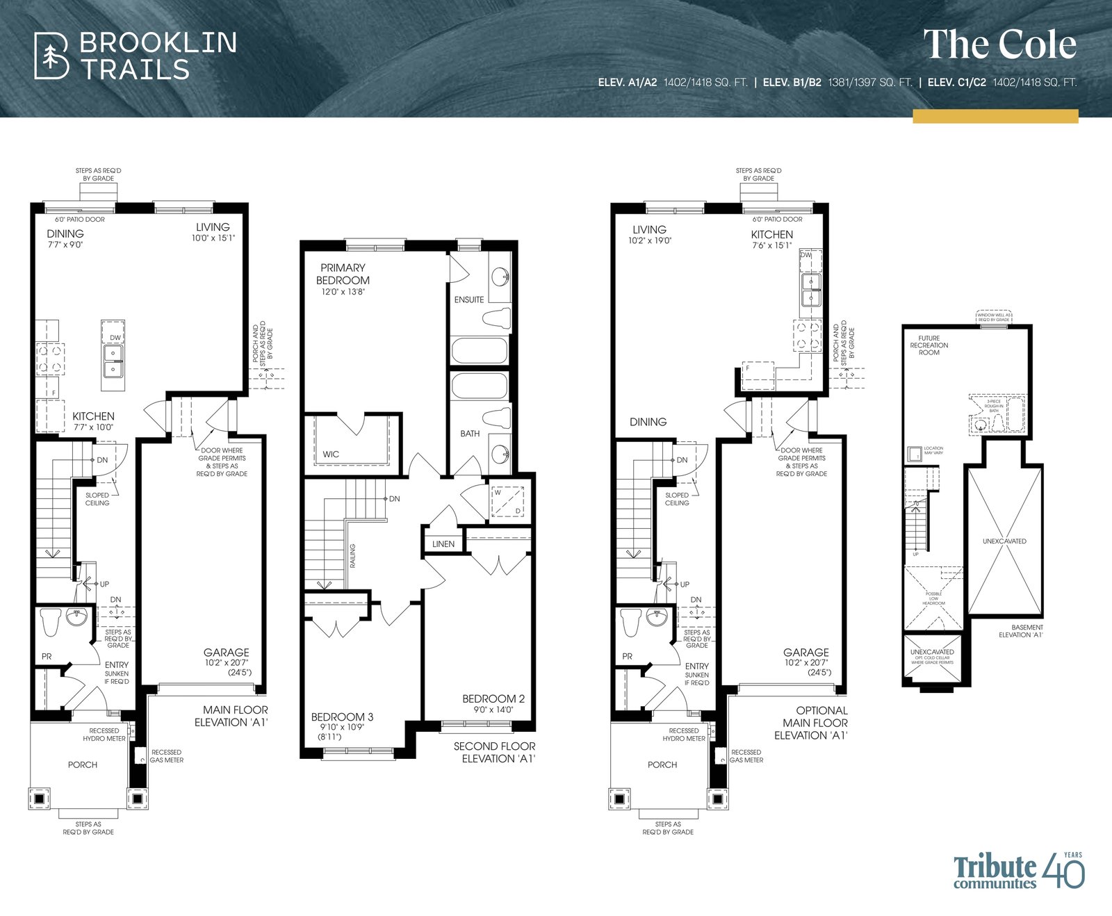 Tri Brooklin Townhome 1 Floor Plan